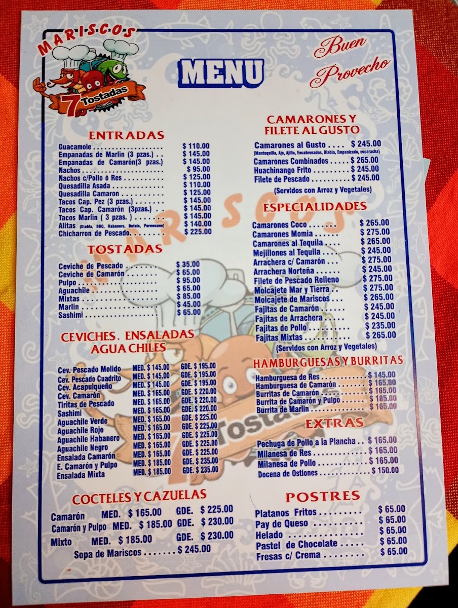Mariscos El Santiaguense Menu - Image 1