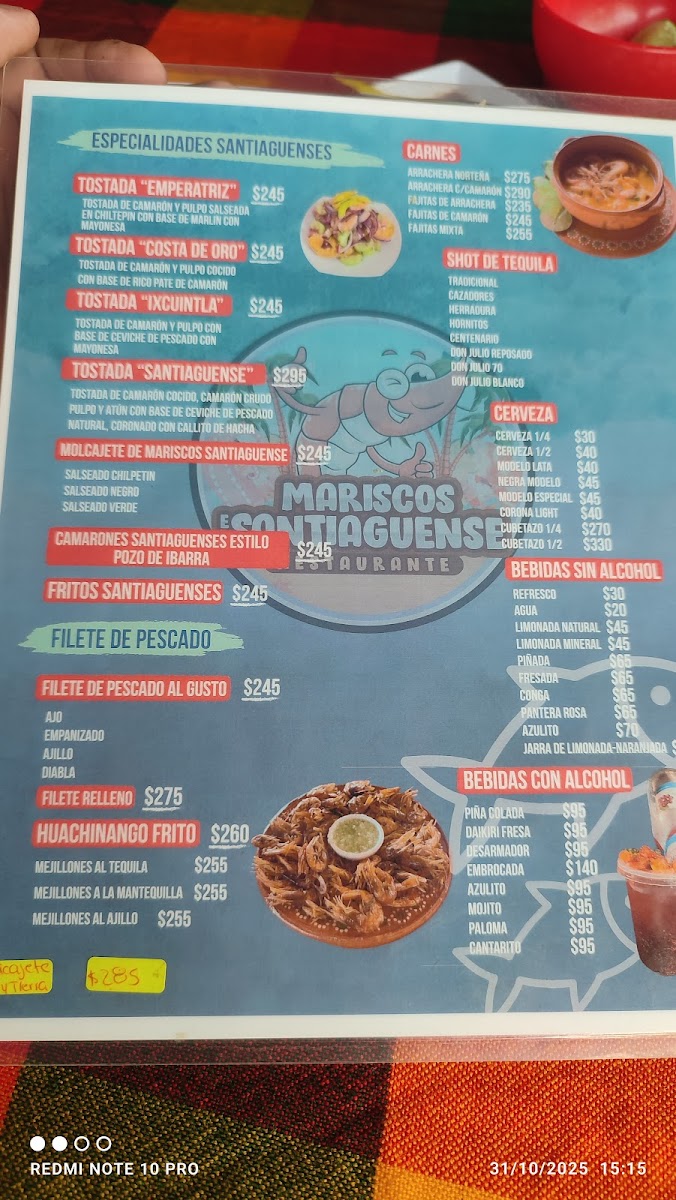 Mariscos El Santiaguense Menu - Image 3
